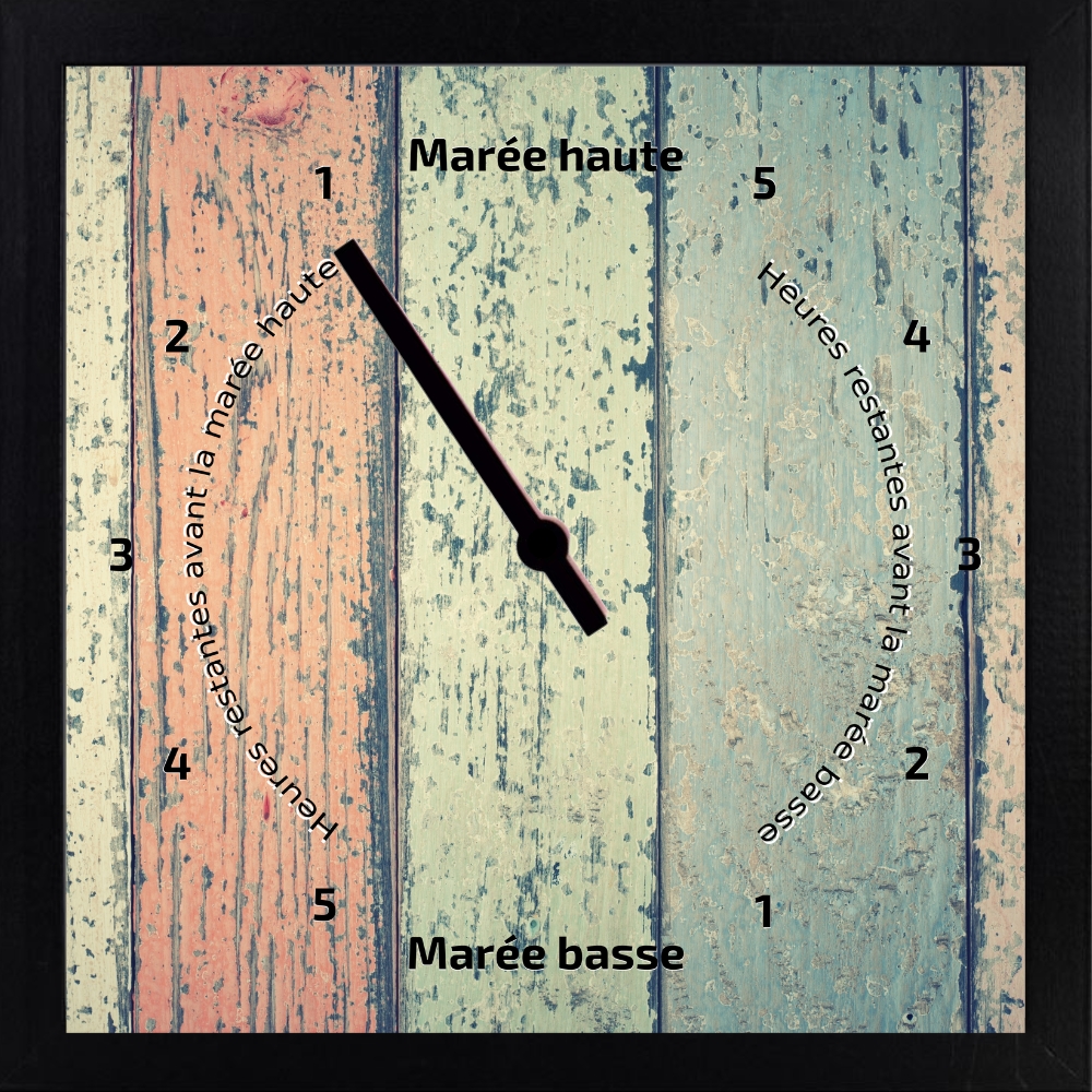 Horloge des marées - Fond de bois - Tide-Tac.com