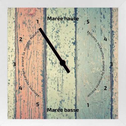 Horloge des marées - Planches de bois vieillies - Tide-Tac.com